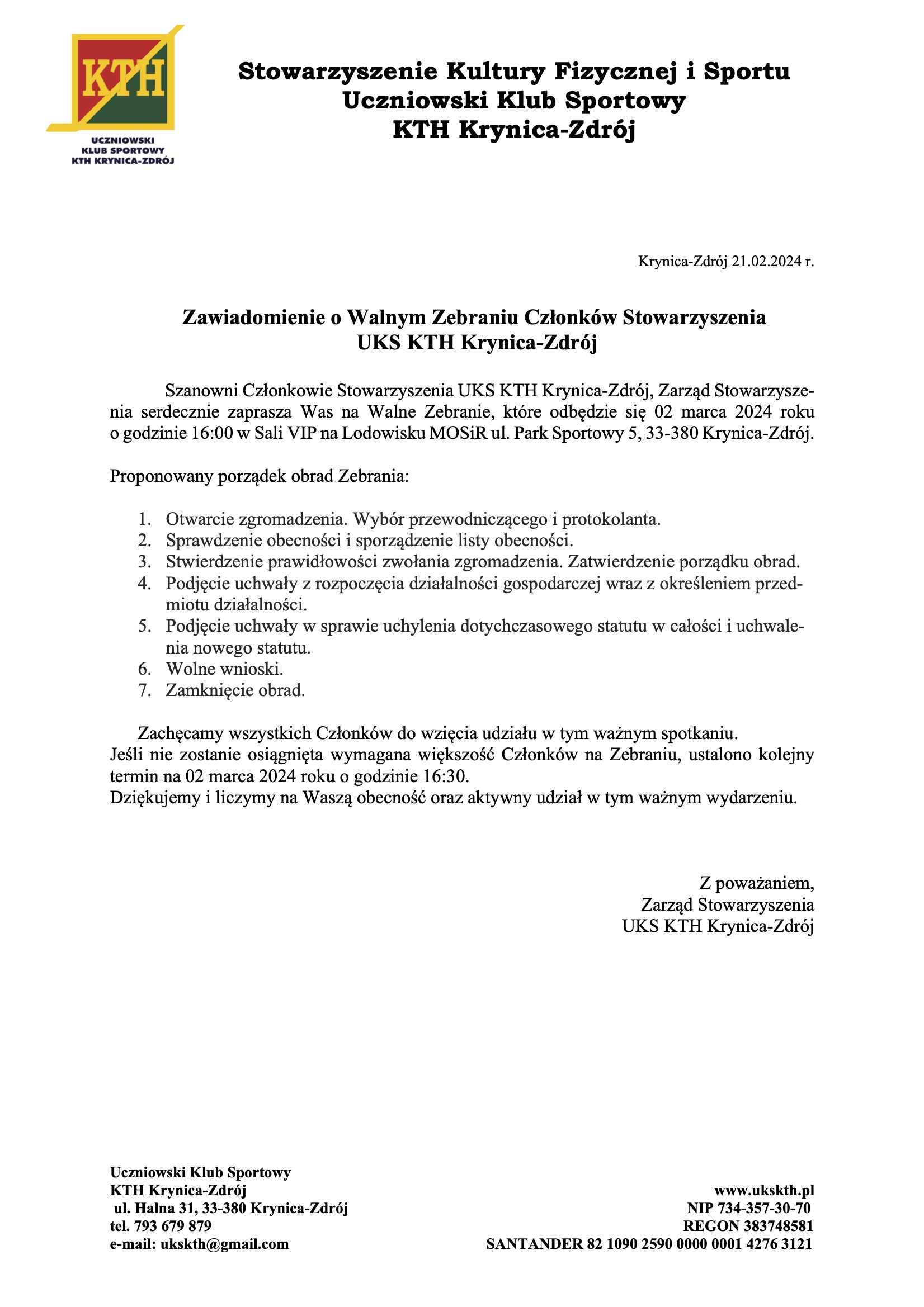 Zawiadomienie o walnym 2024